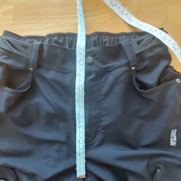 Men's Mountain Bike Shorts Breathable Loose Fit Black Multi Pockets Size Small - Picture 11 of 14